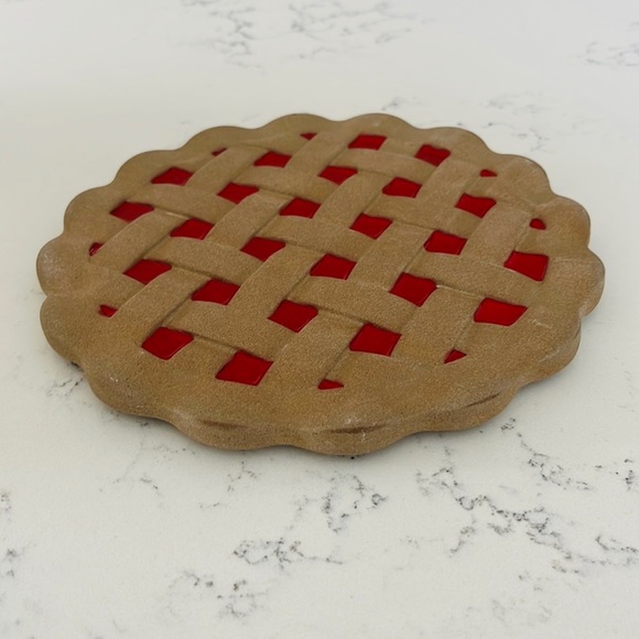 Crate&Barrel Pie Autumn Harvest Ceramic Trivet - Picture 5 of 10